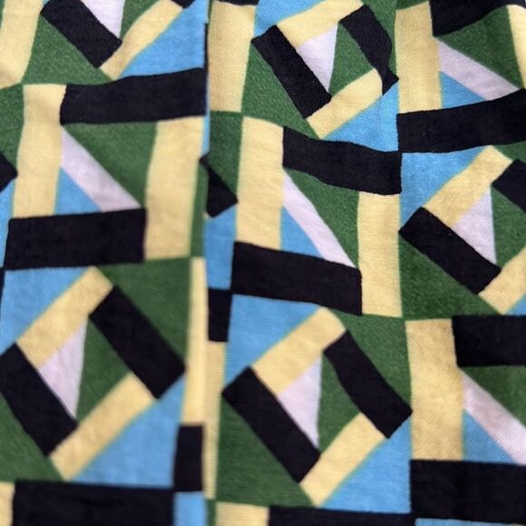 Zara Print Short Dress Long Sleeves Green Yellow V Neck Button Down XS N… - Picture 8 of 11